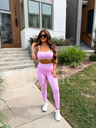 BIRDIE PowerSplit Leggings in Blush Lavender
