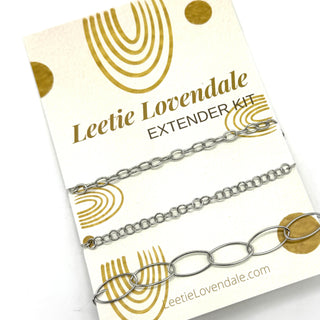Chain Extenders Kit - Surgical Steel Silver or 18k Gold