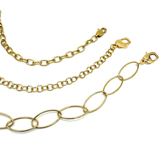 Chain Extenders Kit - Surgical Steel Silver or 18k Gold