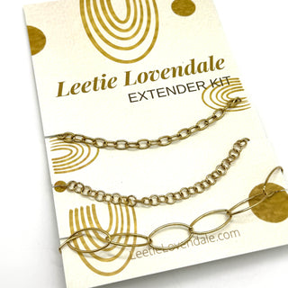 Chain Extenders Kit - Surgical Steel Silver or 18k Gold