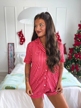BIRDIE PREORDER Slumber PJ Set in Tied in Tinsel (SOLD AS SET)