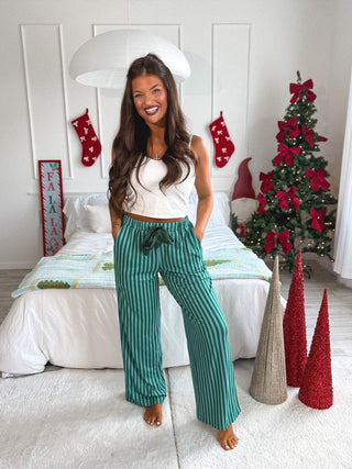 BIRDIE PREORDER Stretchy Lounge Pants 2.0 in Fir Real Stripe