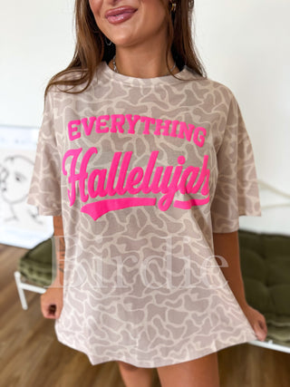 BIRDIE Everything Hallelujah Vinyl Graphic on Bare Marsh Tee *Final Sale*