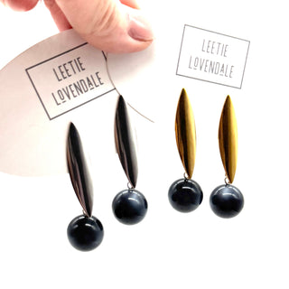 Eclipse Moonglow Pod Drop Earrings