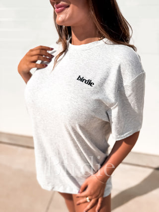 BIRDIE Motion Relaxed Tee in Heather Gray