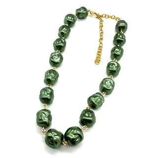 Hollow Evergreen Nugget Amelia Necklace