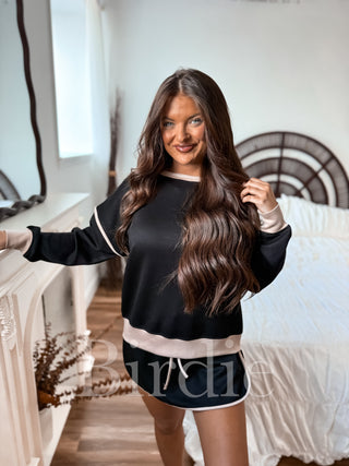BIRDIE Two Piece Skort Set in Black (Sold as SET)