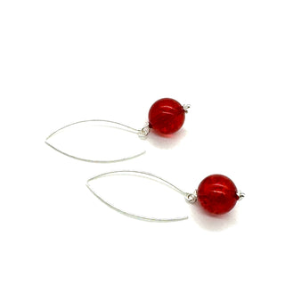 Red Berry Confetti RainDrop Earrings