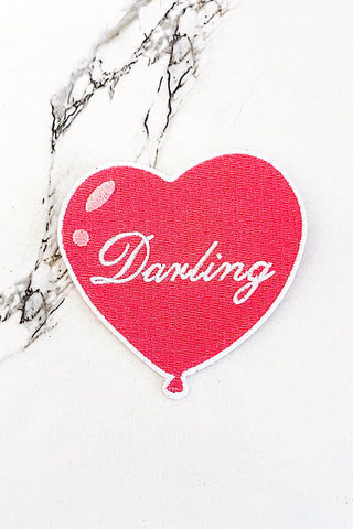 Darling Balloon Heart Embroidered Patch