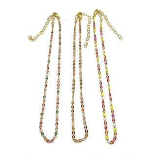 Let’s Mingle Enamel Chain Necklace - 3 colors!