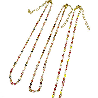 Let’s Mingle Enamel Chain Necklace - 3 colors!