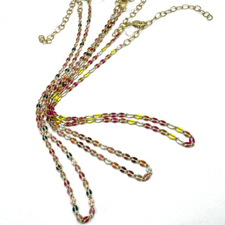 Let’s Mingle Enamel Chain Necklace - 3 colors!
