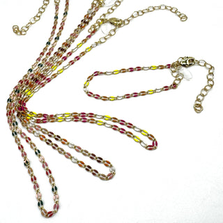 Let’s Mingle Enamel Chain Necklace - 3 colors!