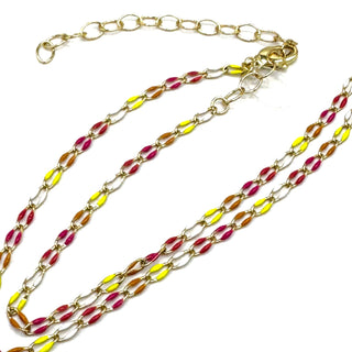 Let’s Mingle Enamel Chain Necklace - 3 colors!