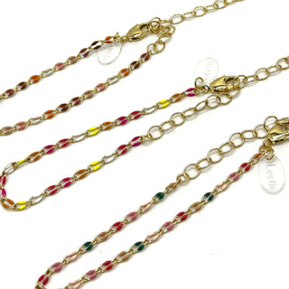 Let’s Mingle Enamel Chain Necklace - 3 colors!