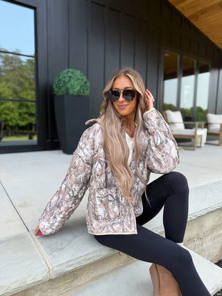 BIRDIE Cozy Cloud Jacket in Dark Camo