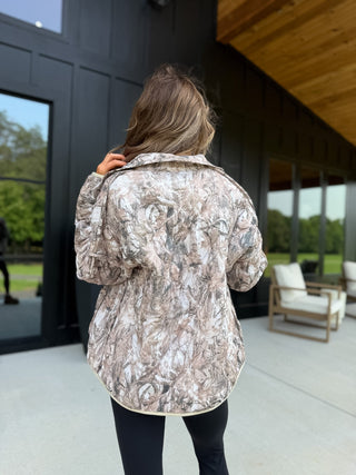 BIRDIE Cozy Cloud Jacket in Dark Camo