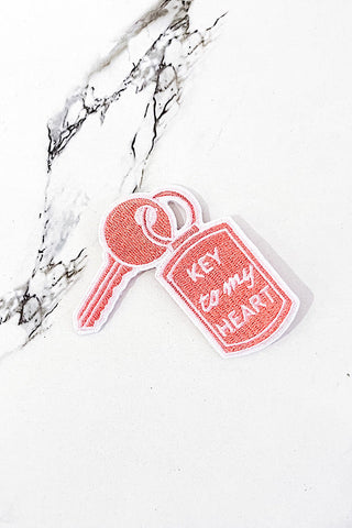 Key to My Heart Embroidered Patch