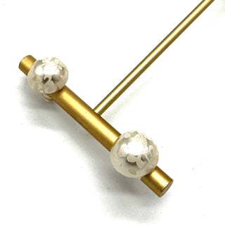 Lacy Pearl Retro Button Stud Earrings