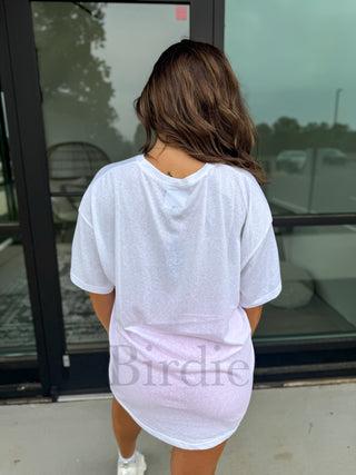 BIRDIE Relaxed White Boyfriend Tee