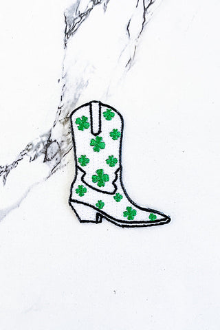 Lucky Boot Embroidered Patch