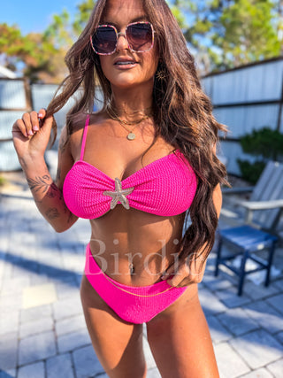 BIRDIE  Hot Pink Starfish Kiss Bikini (Sold as Set!)
