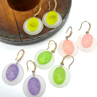 Candy Cameo Drop Earrings
