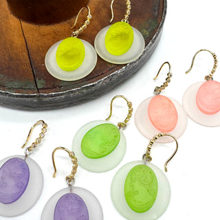 Candy Cameo Drop Earrings