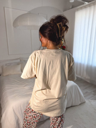 Santa Bling Graphic Tee on Ivory