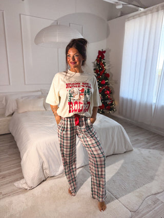 BIRDIE PREORDER Stretchy Lounge Pants 2.0 in Plaid Tidings