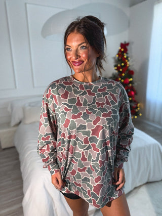 BIRDIE PREORDER Long Sleeve Tee in Mistletoe Marsh Duck Camo