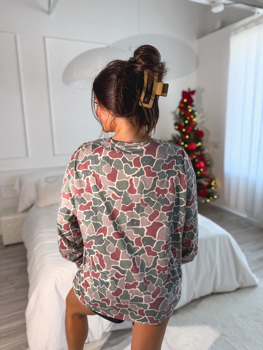 BIRDIE PREORDER Long Sleeve Tee in Mistletoe Marsh Duck Camo