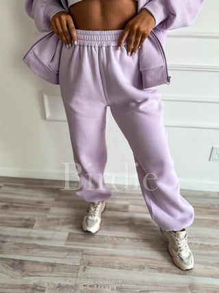 BIRDIE Pure Comfort Fleece Joggers in Light Lavender