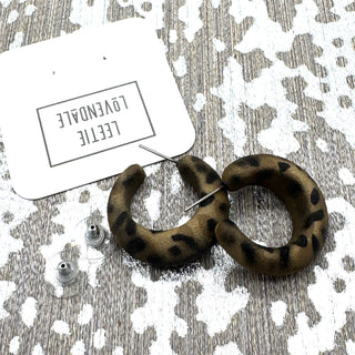 Leopard Lounge Hoop Earrings