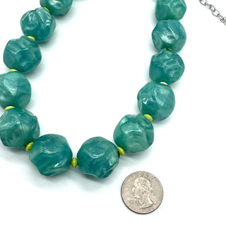 Peacock Pebble Marco Necklace