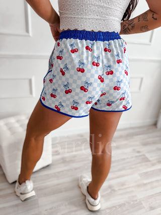BIRDIE Active Shorts in Cherry Belle