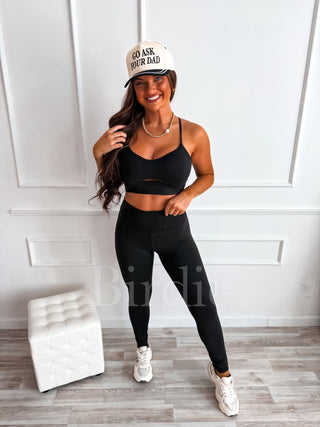 BIRDIE Lift & Lock Bra Legging Set in Black (Sold As Set)