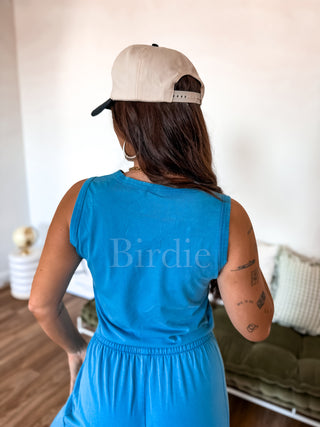 BIRDIE Tank Flare Set in Poolside Blue (Sold as Set)