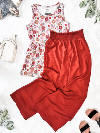 IN STOCK Presley Palazzo Pants - Brick FINAL SALE