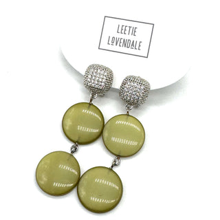 Moonset Triple Pavé Drop Earrings