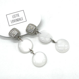 Moonset Triple Pavé Drop Earrings