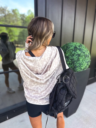 BIRDIE Summer Quarter Zip Pullover in Bare Marsh Camo