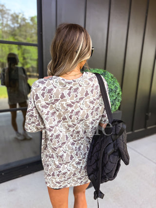 BIRDIE Oversized Tee in Duck Camo