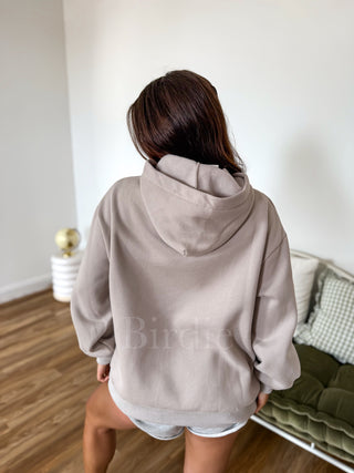 BIRDIE Signature Hoodie in Taupe Mist