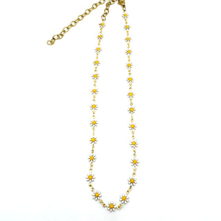 Happy Daisy Chain Enamel Necklace