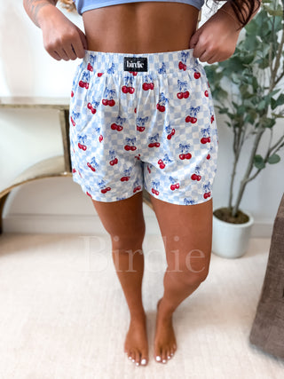 BIRDIE Boxer Shorts in Cherry Belle