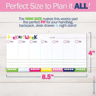 MINI Peek at the Week® Planner Pad | All Bright & Cheery