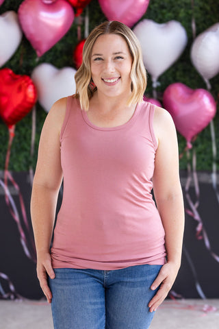 IN STOCK Ava Tank - Rose