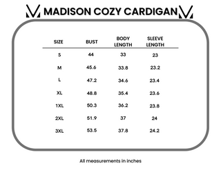 IN STOCK Madison Cozy Cardigan - Black