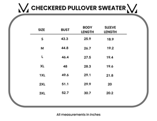 IN STOCK Checkered Pullover Sweater - Dusty Jade FINAL SALE